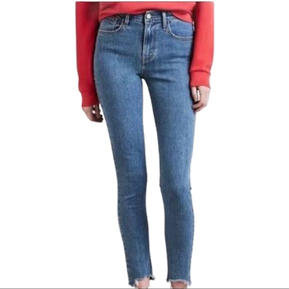 Levi's Denim - Levi’s High Rise Skinny Jeans Raw Hems Size 26